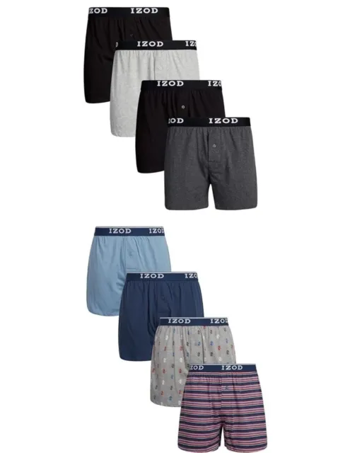 IZOD Men's 4 Pack Knit Boxers, Multicolor 2XL 44-46