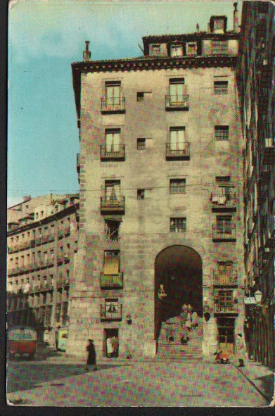 Antigua Postal De Madrid Arco De Cuchilleros Plaza Mayor Postcard        Cc01556