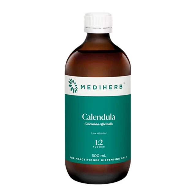 Tintura extracto líquido Mediherb caléndula 1:2 - TAMAÑO GRANDE 16,9 onzas fluidas (500 ml)