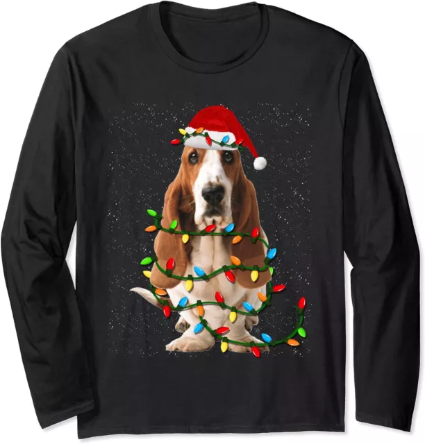 Basset Hound Christmas Funny Basset Hound Dog Lovers Long Sleeve T-Shirt