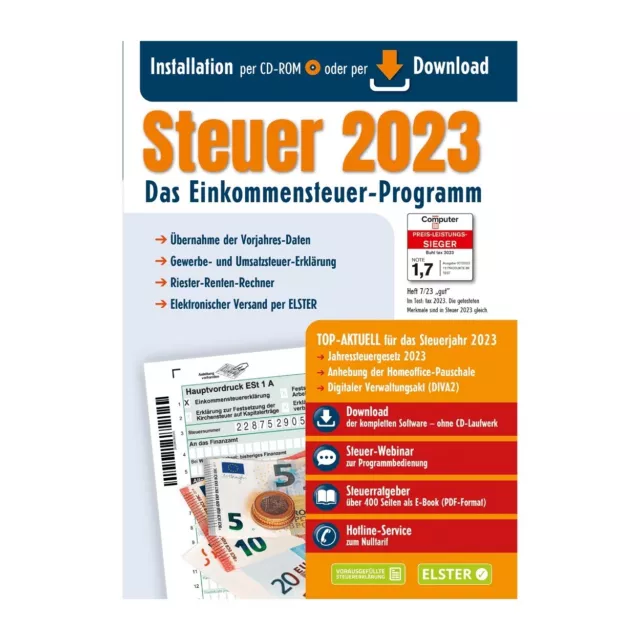 ALDI Steuersoftware 2023 KEINE CD nur Lizenz Key - Download Code Steuererklärung