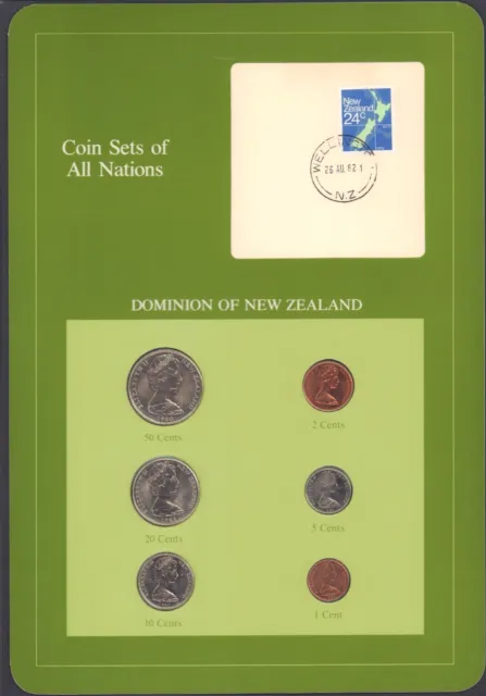 Coin Sets of All Nations Dominion of New Zealand BU 1980-1981