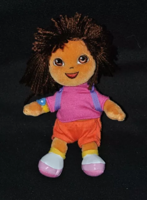 Peluche Doudou Poupée Dora l'Exploratrice TY Sac à Dos Violet 19 Cm TTBE