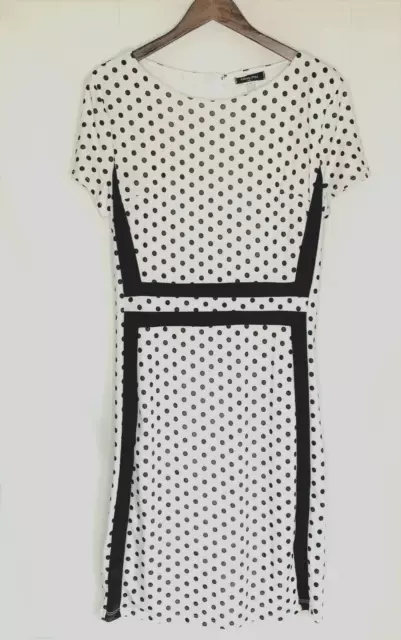 Womens Plus Size Black and White Polka Dot Dress 2XL Bodycon Rockabilly Pinup