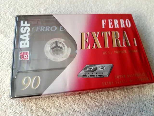 1x BASF FERRO EXTRA I 90 - CASSETTE BLANK new SEALED 1993 - tape made in Germany