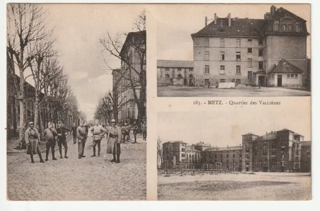 METZ - Moselle - CPA 57 - Militaire - Soldats 3 vues - Caserne des Vallieres