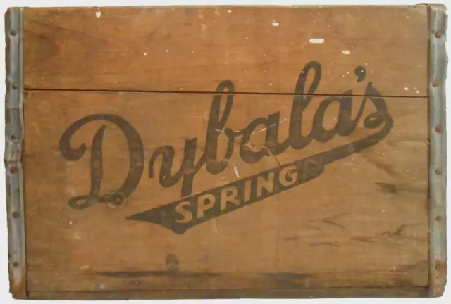Scarce Dybala's Spring Water Woonsocket Ri Early-Mid 20Th C Vint Wd Box Ad Crate