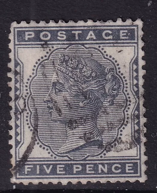 GB Queen Victoria Stamp SG169 5d Indigo - used