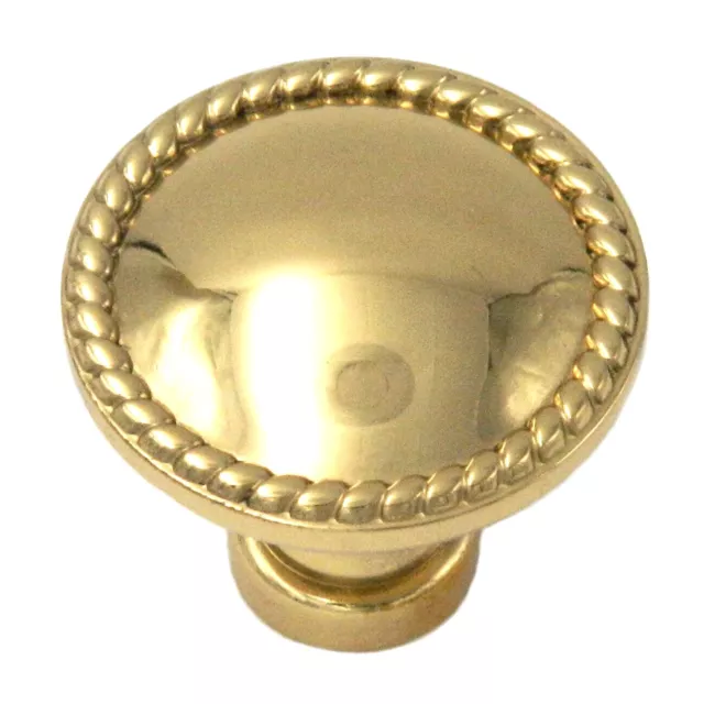 P2 Polished Brass Solid Brass 1 1/4" Cabinet Knob Pulls Keeler Annapolis
