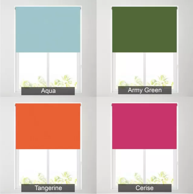 Plain Coloured Thermal Blackout Roller Blinds, Various Colours- FREE CUT TO SIZE 3