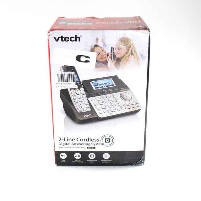 VTECH 2 LINE Cordless Phone Digital Answering System 1 Handset 6.0
