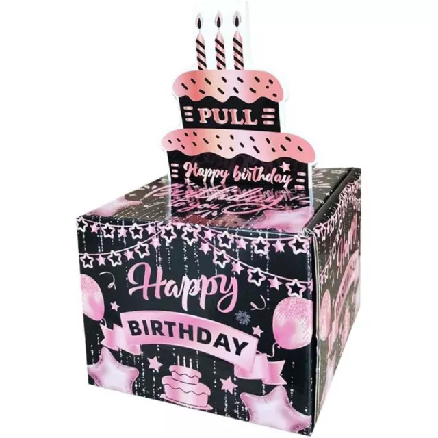 Happy Birthday Money Box for Cash with Pull Out Card DIY Surprise Birthday Gift