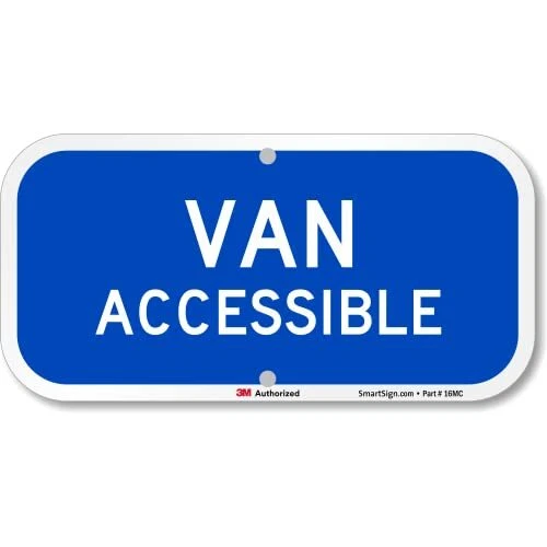 6x12 Inches Van Accessible Parking Sign Aluminum Metal Parking Sign