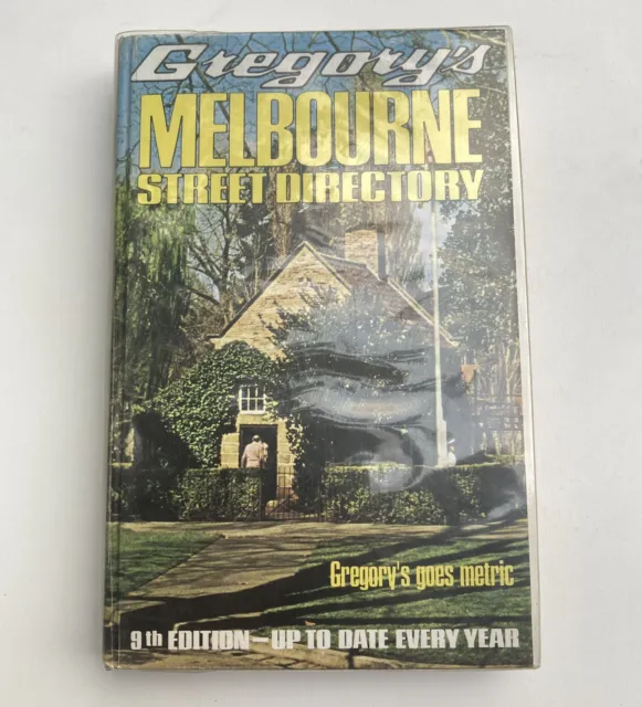 Gregory's Melbourne Street Directory 9th Edition - 1975 - Vintage Hardcover Maps