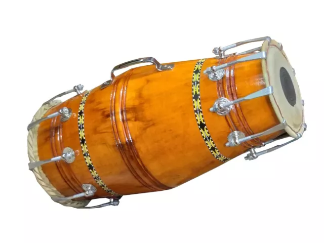 Naal Drum~Bolt Tuned~Handmade~Mango Wood~Indian Folk Musical Drum~Bhajan~Kirtan