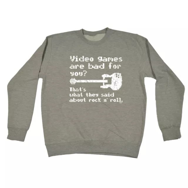 Video Games Are Bad For You - Mens Novelty Funny Sweatshirts Jumper Sweatshirt