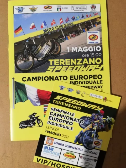 2017 FIME European Speedway Championship Qualifying round programme Terenzano+pa