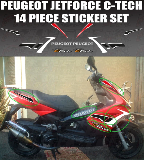PEUGEOT JETFORCE C-TECH Decal/Sticker kit, Original Size 14 piece set