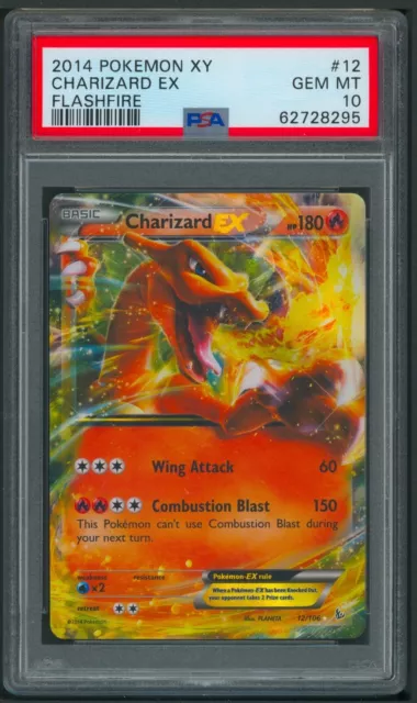 Pokemon XY FlashFire Charizard EX 12/106 PSA 10