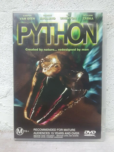 PYTHON DVD SNAKE Horror Movie - Robert Englund 2000 Casper Van Dien B ...