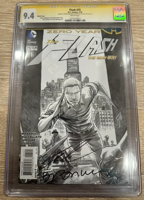 Flash (New 52) #25 - DC 2014 Modern Age Sketch Variant - CGC NM/MT 9.4 SS Signed