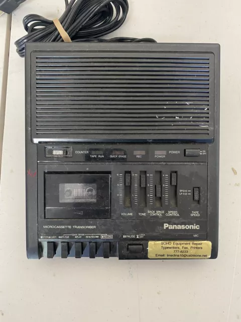 Vintage Panasonic RR-930 Microcassette Transcriber Voice Recorder - NO PEDAL