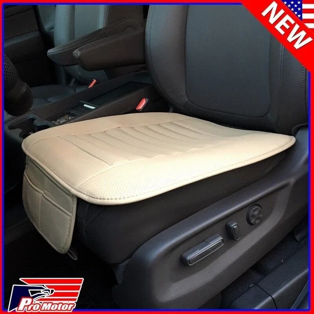 Breathable PU Bamboo Charcoal Car Seat Cushion Cover Pad Mat Protector Pockets 6
