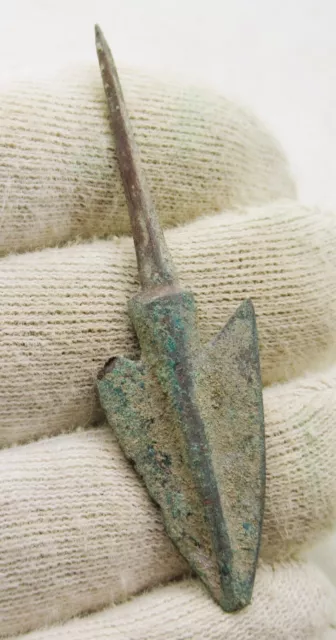 A391 Ancient Roman Longshot Bronze Arrowhead Imperial Artefact War Relic
