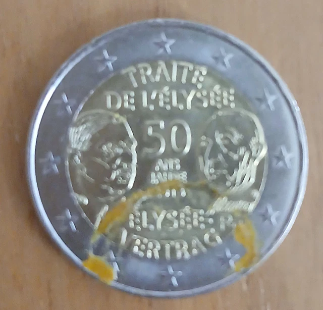 Piece Traite De L Elyse 50 Ans 2 Euros Valeur