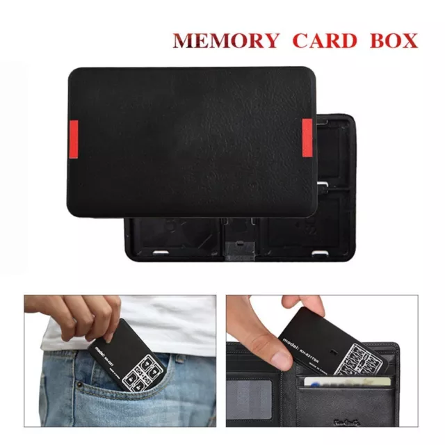 Memory Card Storage Case Holder 16 Slots Micro SD TF SIM Nano/Carrying Pouch Box
