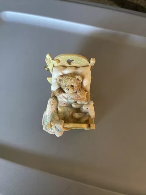 Cherished Teddies 1992 Baby Cradled With Love Figurine 911356