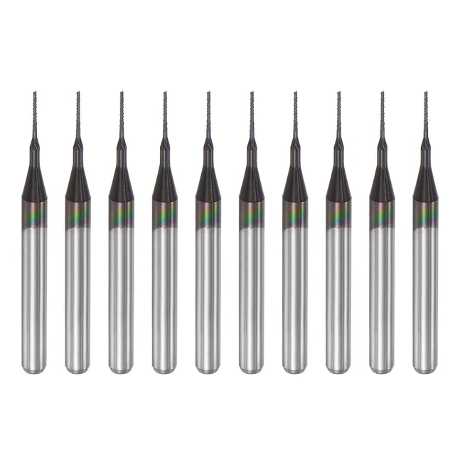 End Mill CNC Router Bits, 0.5Mm X 4Mm 1/8" Shank Diamond Film Coated Carbide Eng
