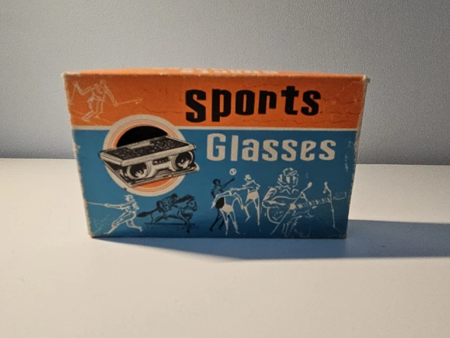 Binoculares deportivos vintage con lentes Crystar 2,5x hechos en Japón *P&P GRATIS*