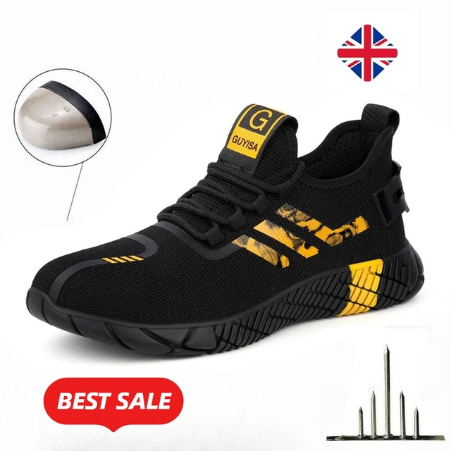 UK SAFETY SHOES Mens Womens Steel Toe Cap Trainers Lightweight Work ...