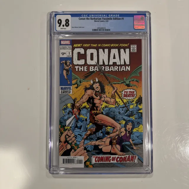 Conan the Barbarian: Facsimile Edition #1 CGC 9.8 Barry Windsor-Smith KEY ISSUE