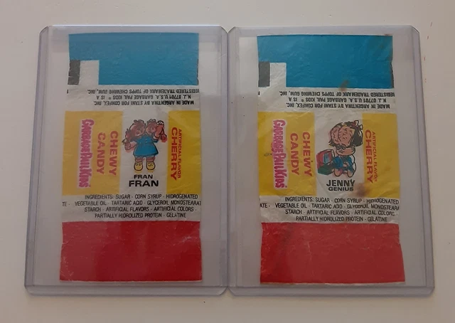 Lot of 2 Garbage Pail Kids Argentina Candy WRAPPERS very rare
