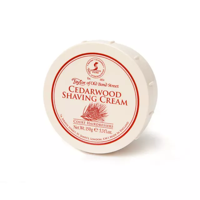 Taylor of Old Bond Street Cedarwood Shaving Cream - 150g | AUS SELLER