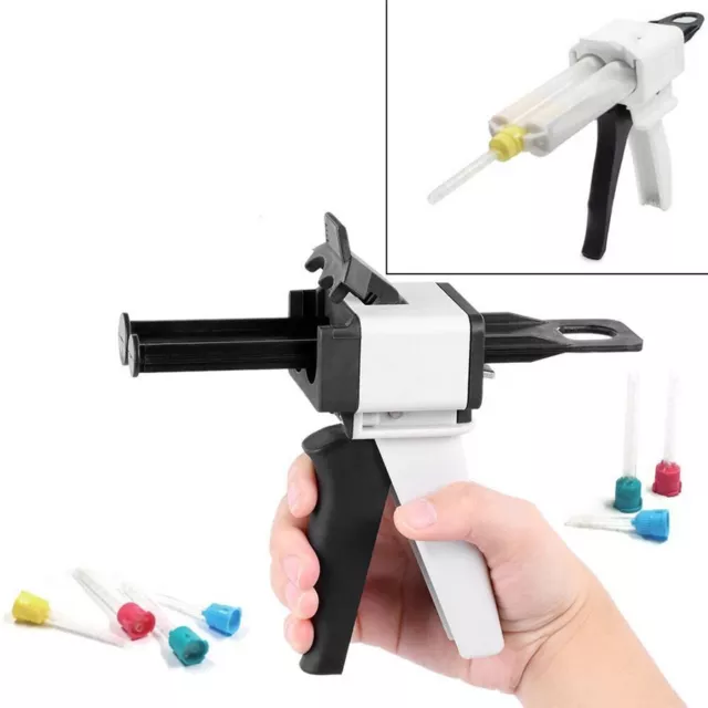 50ML AB Epoxy Sealant Silicone Glue Gun Applicator Gun Squeeze Tools 1:1 & 2:1