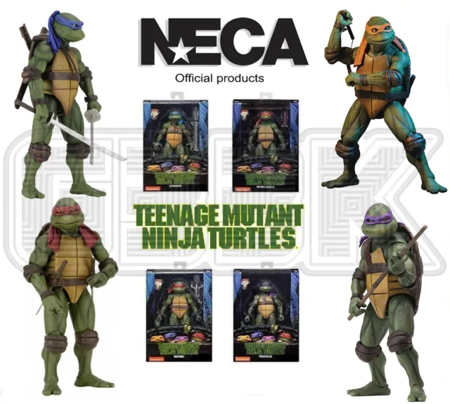 NECA TMNT Teenage Mutant Ninja Turtles 1990 Movie 7" Action Figure Collection UK
