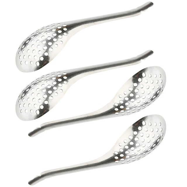 4 Pcs Pasta Strainer Spoon Caviar Colander Coffee Stir Sticks Spherical