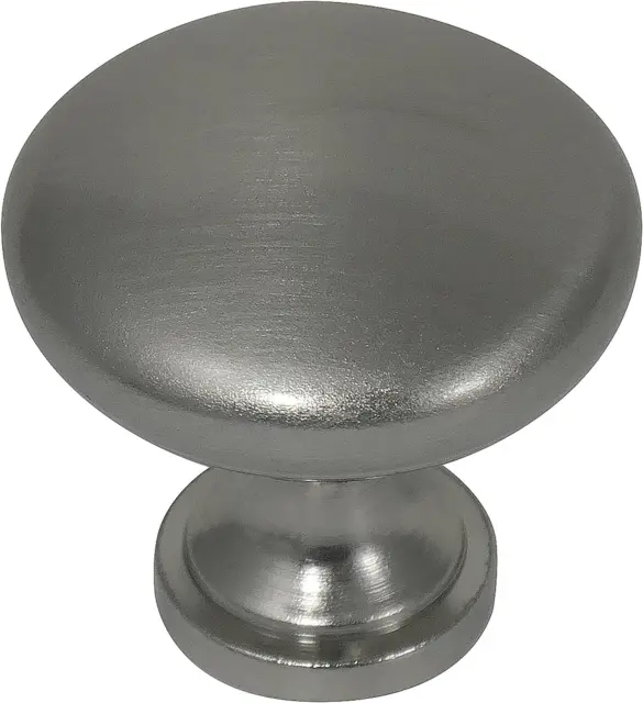 54628 Danica Steel round Mushroom Shaped Cabinet Hardware Knob - 1.38 Inch - 35M