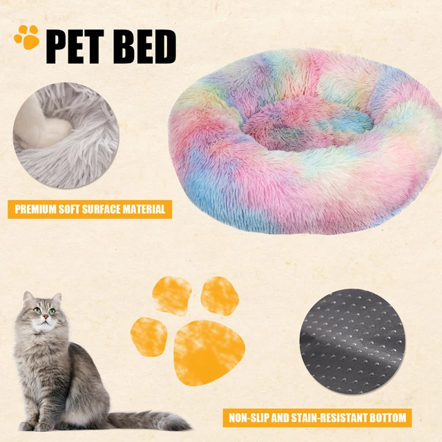 Donut Dog Bed - Round Calming Plush Dog Beds for Small Medium Large Dogs & Cats 4