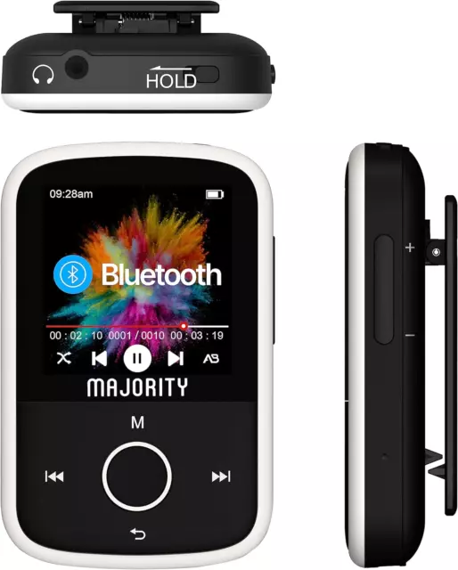 Lecteur MP3 Bluetooth Avec Clip Sport | Écouteurs Filaires Inclus | Mémoire Inte