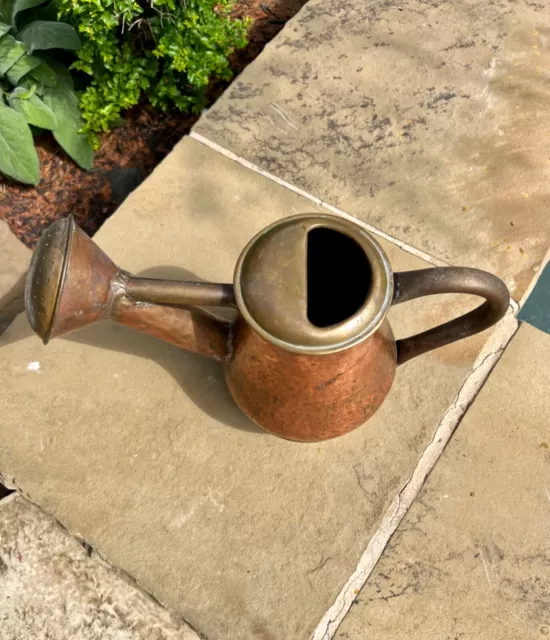 ANTIQUE FRENCH Copper Watering Can,c.1800s,GORGEOUS 3
