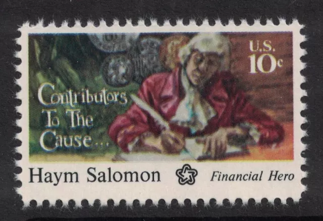 Scott 1561- Haym Salomon, Financial Hero of Revolution- MNH 10c 1975- mint stamp