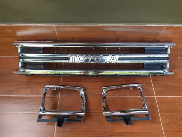 Fit Toyota Hilux Mighty-X RN85 LN85 Front Grille mask with Emblem/Headlight Rim