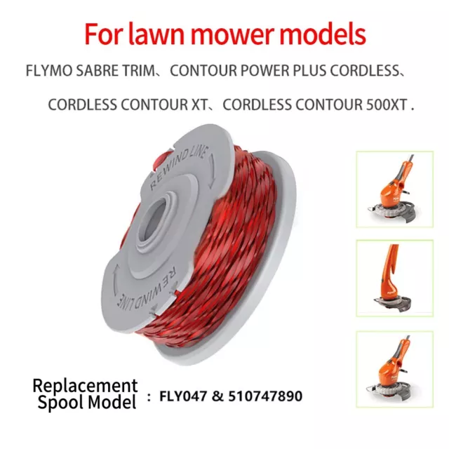 Premium Grade Spool & Line Kit for FLYMO Cordless Contour XT 500XT FLY047