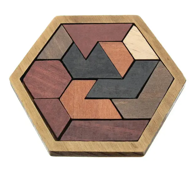 Kids Puzzles Wooden Toys Tangram Jigsaw Board Geometric Shape Children Education