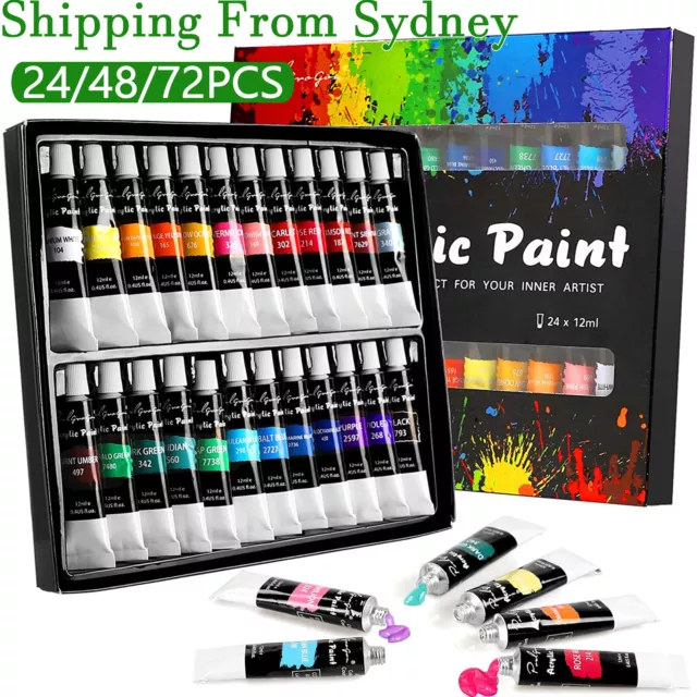 24/36/48 Acrylic Paint Set 12ml Mont Marte Studio Artist Student Painting Bright