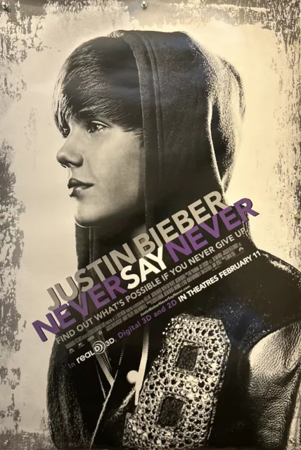 JUSTIN BIEBER: NEVER SAY NEVER Original One Sheet Movie Poster - 2011